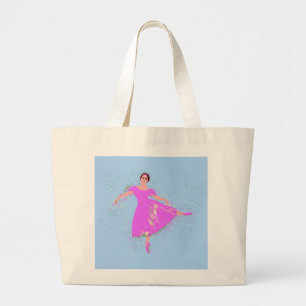 Grand Tote Bag Ballerina Danseuse Magenta Rosée