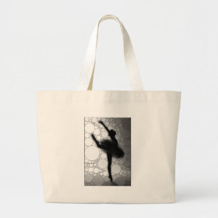 Grand Tote Bag Ballet Black Blanc Danse Ballerina
