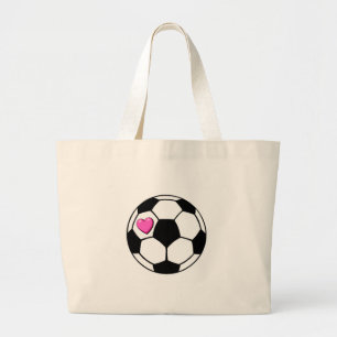 Grand Tote Bag Ballon de football Hrt rose