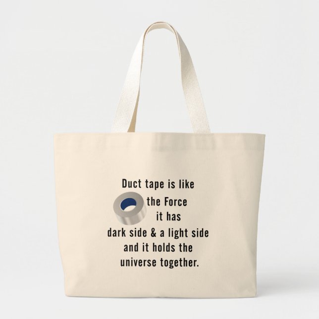 Grand Tote Bag Bande à goutte, humour d'ingénierie (Devant)