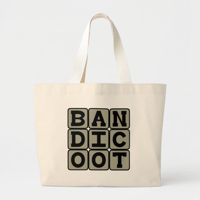 Grand Tote Bag Bandicoot, Marsupial Omnivore (Devant)