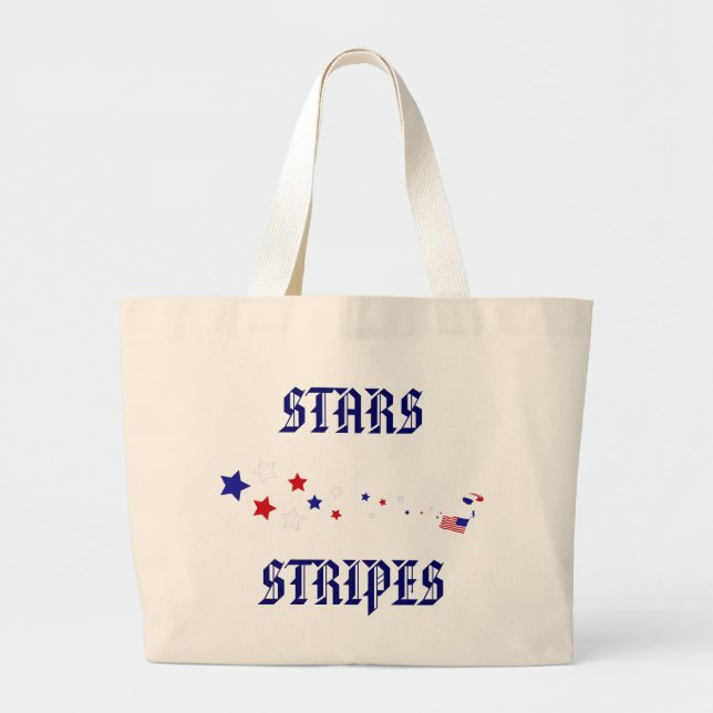 Grand Tote Bag Bannière étoilée Parachuter (Devant)