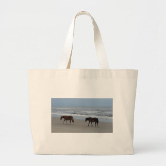 Grand Tote Bag Banques externes de chevaux sauvages