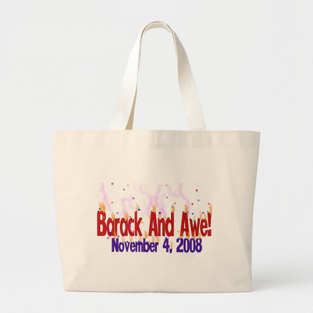 Grand Tote Bag Barack et crainte (Devant)
