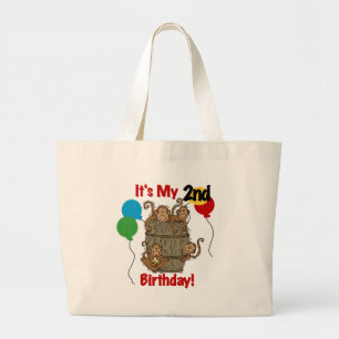 Grand Tote Bag Baril de singes 2e Anniversaire Tshirts et cadeaux