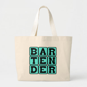 Grand Tote Bag Barman, Distributeur de boissons
