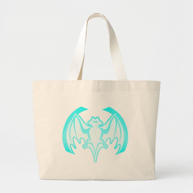 Grand Tote Bag Bat Cyan Inv Le MUSÉE Zazzle Cadeaux (Devant)