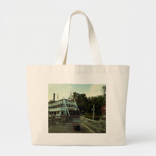 Grand Tote Bag Bateau à vapeur (Devant)