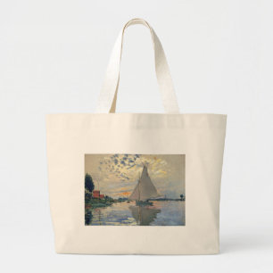 Grand Tote Bag Bateau à voile de Monet Impressionnisme français C