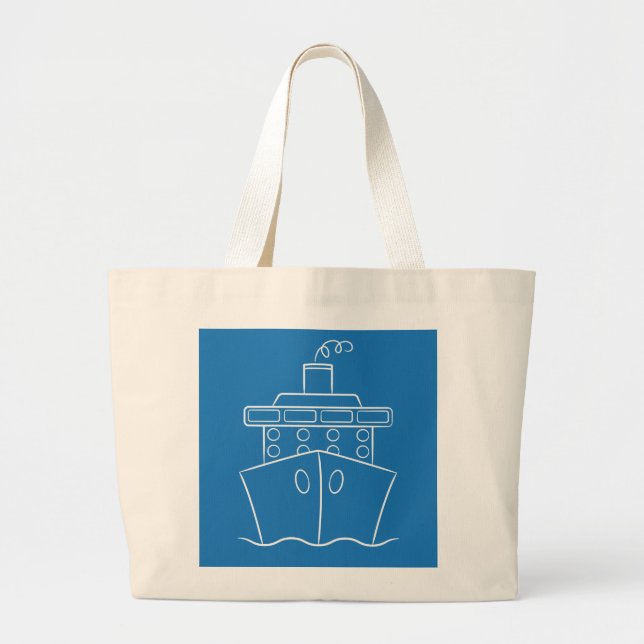 Grand Tote Bag Bateau de croisière (Devant)