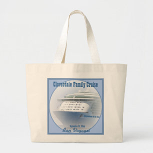 Grand Tote Bag Bateau de croisière sur mesure Bon Voyage