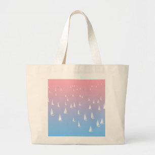 Grand Tote Bag Bateaux à voile sur l'océan