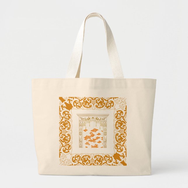 Grand Tote Bag Batik traditionnel (Devant)