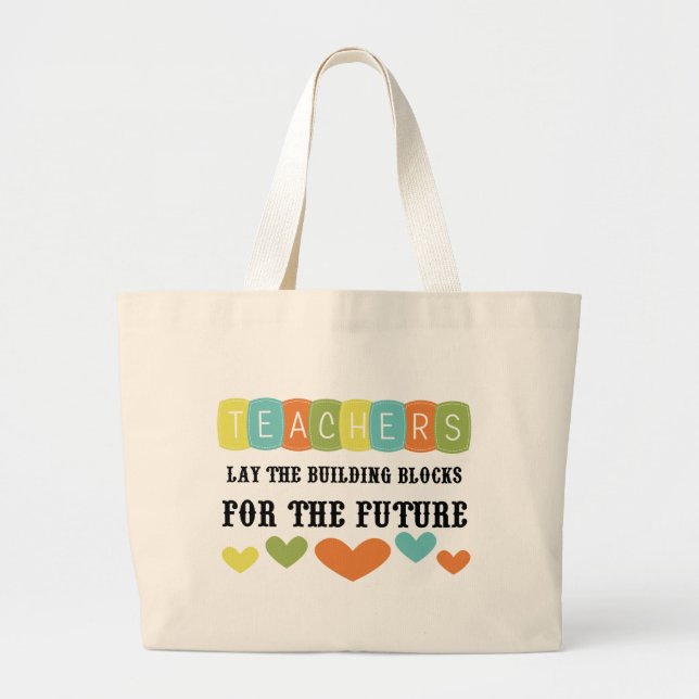 Grand Tote Bag Bâtir Des Blocs Pour L'Avenir (Devant)