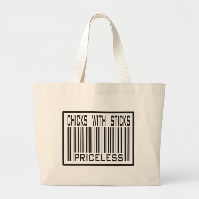 Grand Tote Bag Bâtons de poussins inestimables (Devant)