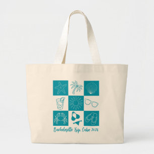 Grand Tote Bag Beach Bachelorette Turquoise