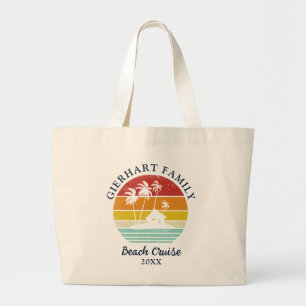 Grand Tote Bag Beach Cruise Famille Reunion Correspondance