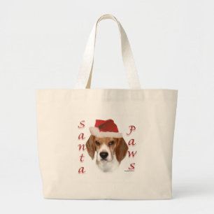 Grand Tote Bag Beagle Père Noël Paws