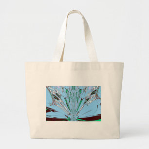 Grand Tote Bag Beau Aqua Bleu Extraordinaire Motif Art Floral