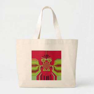 Grand Tote Bag Beau Beau Rouge Hakuna Matata motif