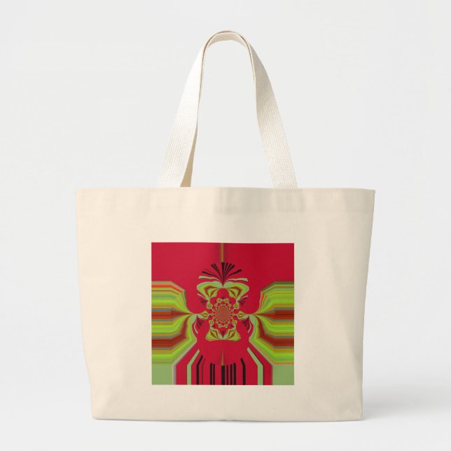Grand Tote Bag Beau Beau Rouge Hakuna Matata motif (Devant)