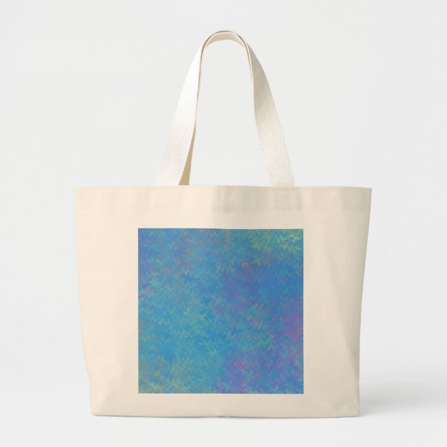Grand Tote Bag Beau papier bleu marbré (Devant)