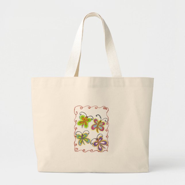 Grand Tote Bag Beau Papillon extraordinaire : Cadeau Parfait (Devant)