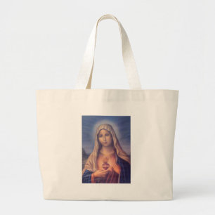 Grand Tote Bag Beau Sacré Coeur Religieux de Vierge Marie