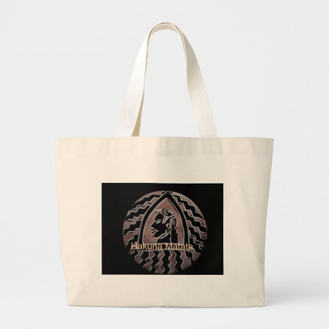 Grand Tote Bag Beauté africaine : Bongo Massai Portrait Art Triba (Devant)