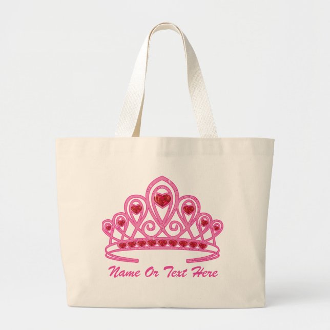 Grand Tote Bag Beauté Couronne Custom (Devant)