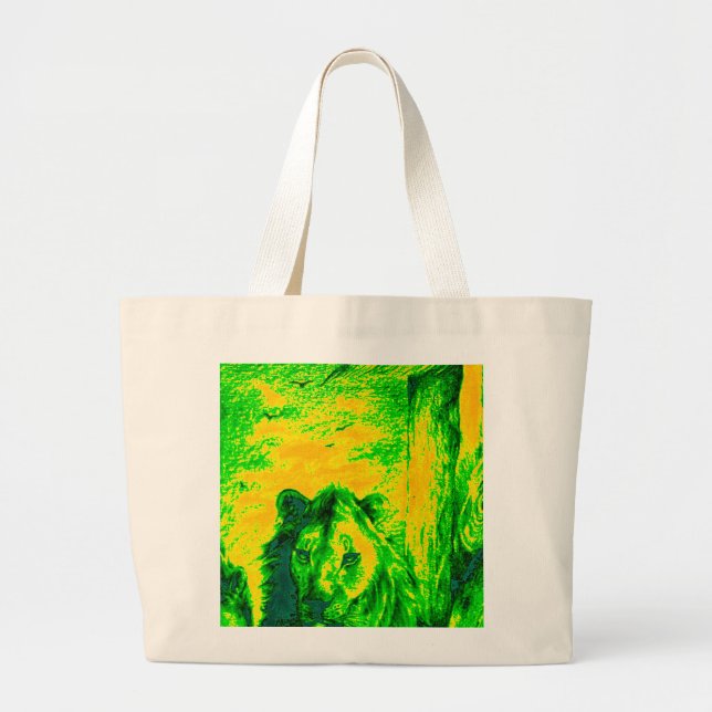 Grand Tote Bag Beautiful Amazing Lion Simba Customize Product (Devant)