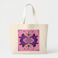 Beautiful baby pink floral purple shade motif mono