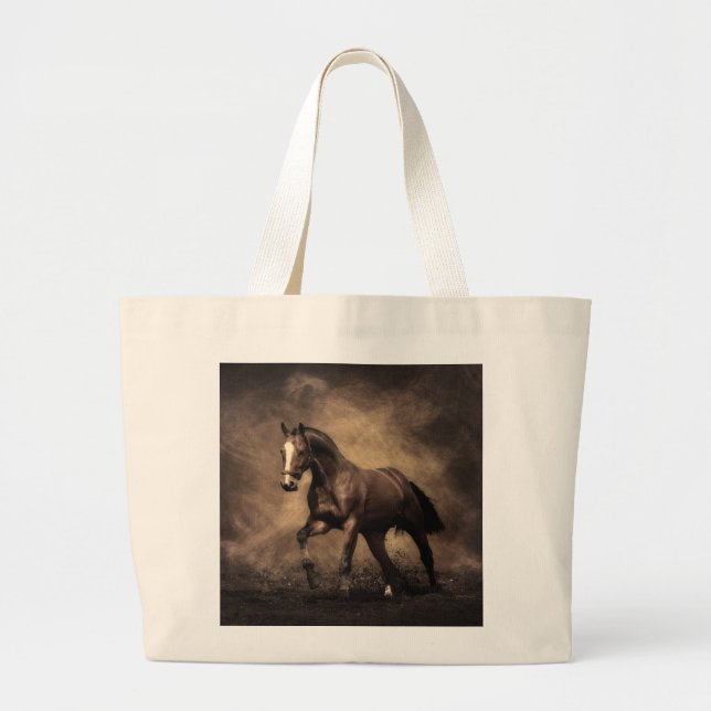 Grand Tote Bag Beautiful horse throw pillow (Devant)