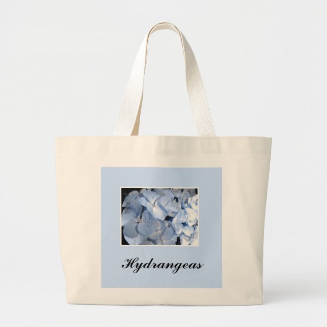 Grand Tote Bag Bébé Blue Hydrangeas (Devant)