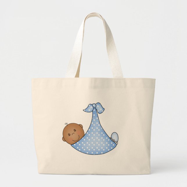 Grand Tote Bag Bébé d'Afro-américain (Devant)