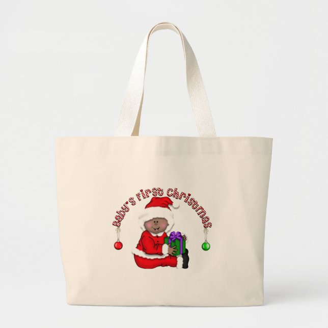 Grand Tote Bag Bébé Elf afro-américain (Devant)