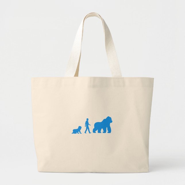 Grand Tote Bag Bébé, homme à Gorilla (Devant)