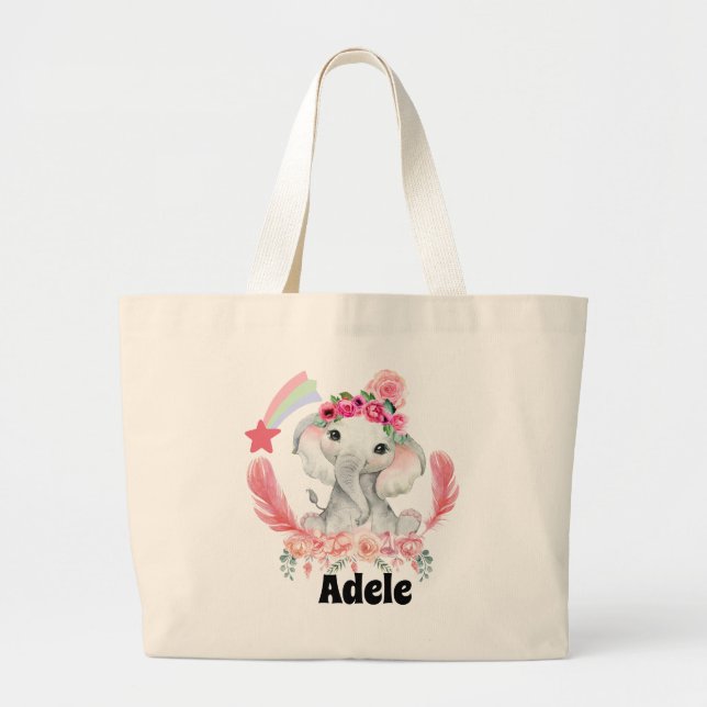 Grand Tote Bag Bébé personnalisé (Devant)