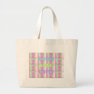 Grand Tote Bag Bébés Enfants Paix Amour Unité Hakuna Matata desi