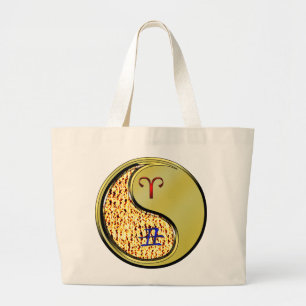 Grand Tote Bag Bélier et oxe métallique