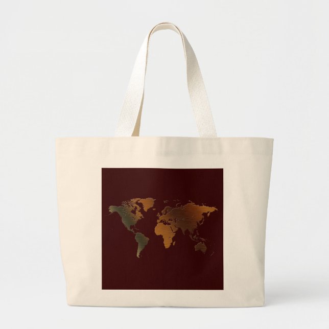 Grand Tote Bag Belle carte du monde moderne #Gift Fourre-tout (Devant)