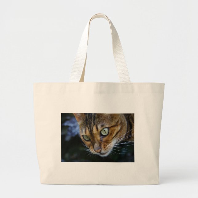 Grand Tote Bag Belle Chat Bengale (Devant)
