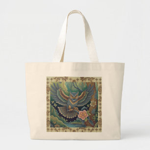 Grand Tote Bag Belle Chouette qui étend ses ailes et le style Bat