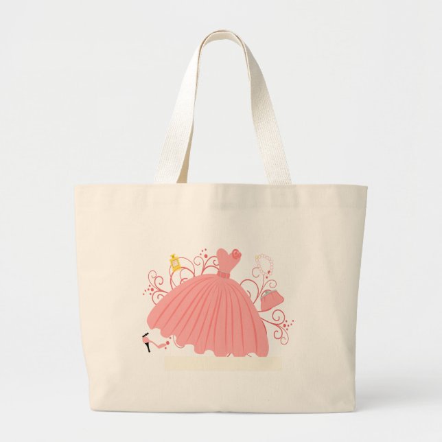 Grand Tote Bag Belle et belle robe (Devant)
