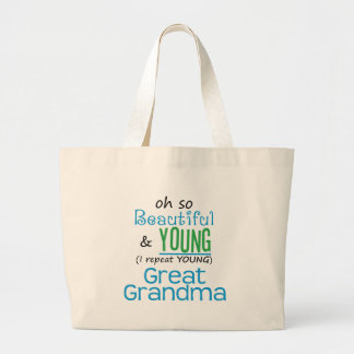 Grand Tote Bag Belle et jeune grande grand-maman