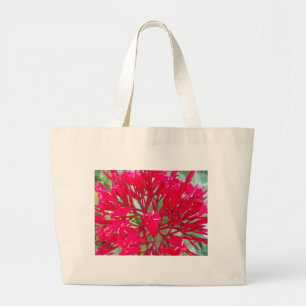 Grand Tote Bag Belle impression d'art de Fleur de Sang de laitero