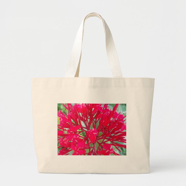 Grand Tote Bag Belle impression d'art de Fleur de Sang de laitero (Devant)