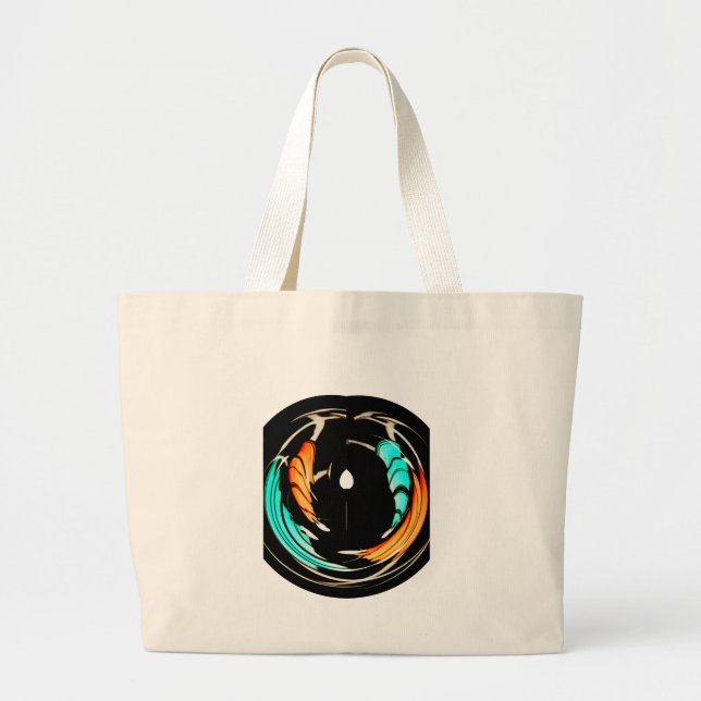 Grand Tote Bag Belle impression Motif Art Africain (Devant)