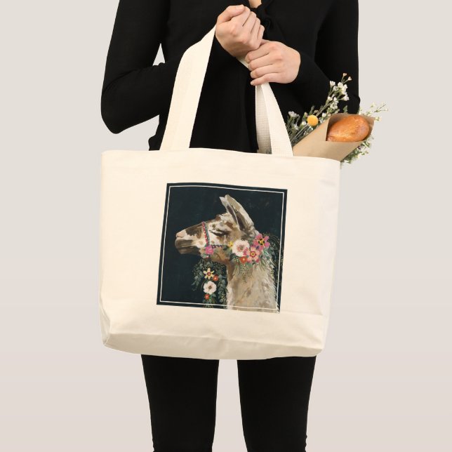 Grand Tote Bag Belle Llama (Devant (produit))