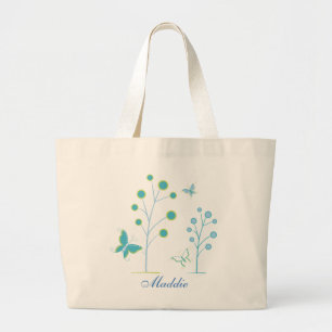 Grand Tote Bag Belles papillons